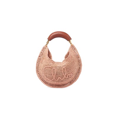 CHLOÉ SUMMER BANANA HOBO BAG IN RAFFIA CH25US902P0824M (36*21.5cm) 